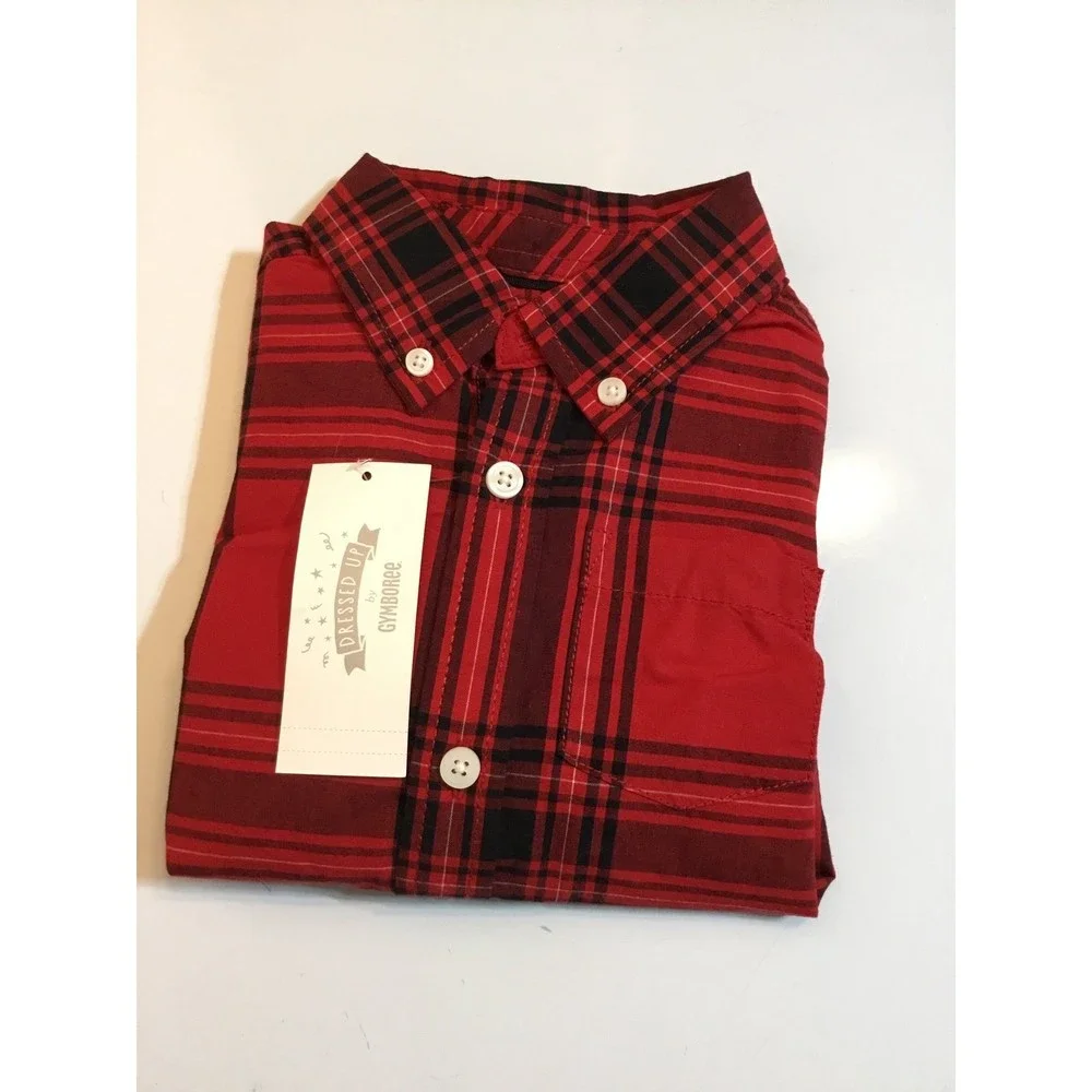 Gymboree Size 2T Red Plaid Shirt NWT